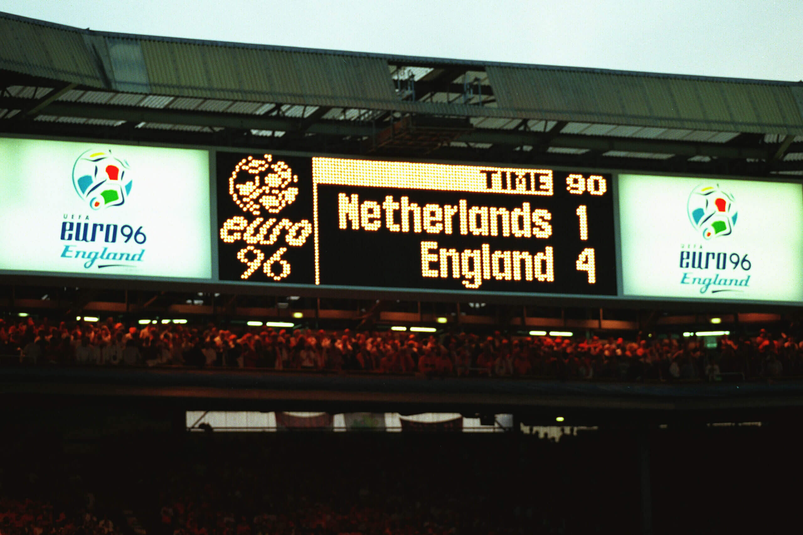 England vs Netherlands Euro 96 Scoreboard