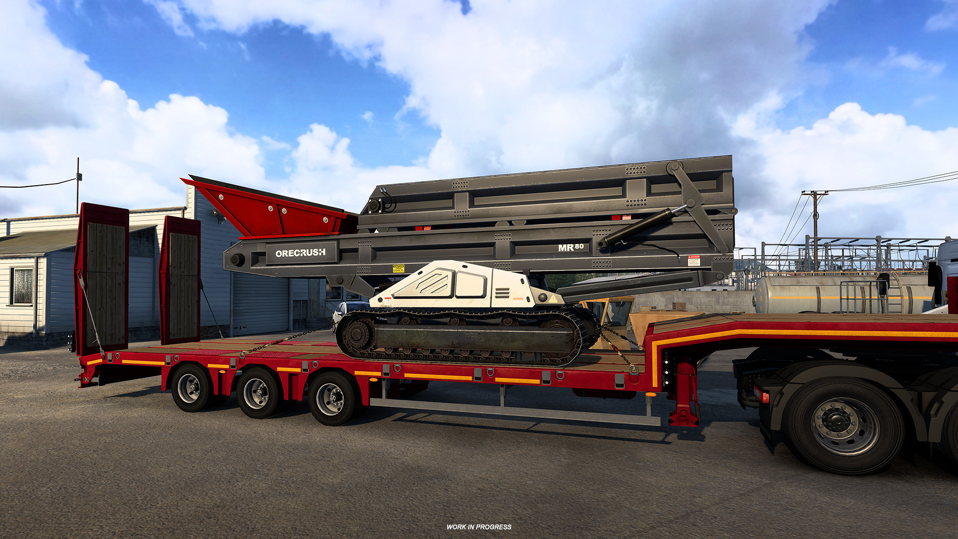Euro Truck Simulator 2 trailer with cargo secured by chains in the updated system