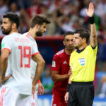 Referee Andres Cunha disallows Iran’s first goal during the 2018 FIFA World Cup Russia group B match between Iran and Spain at Kazan Arena on June 20, 2018 in Kazan, Russia. (Getty Images)