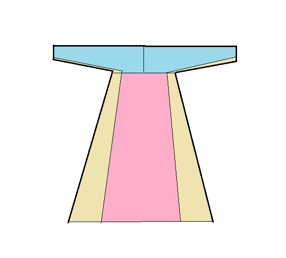 Eura dress construction detail showing sleeve and gore
