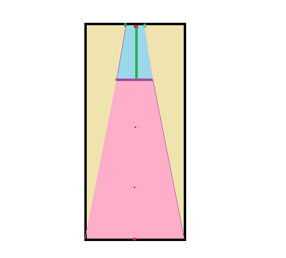 Diagram showing Eura dress pieces cut out