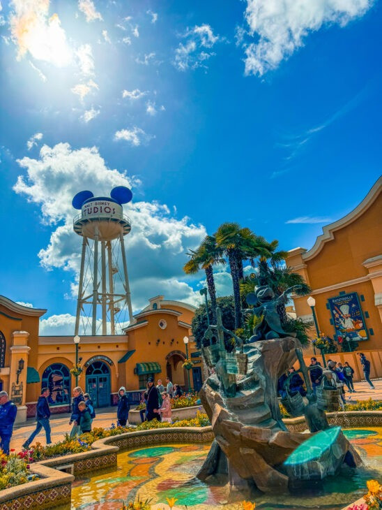 Enthusiastic children enjoying a thrilling ride at Euro Disney Studios Park.