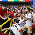 Turkey and Georgia fans clash in stadium stands before Euro 2024 match