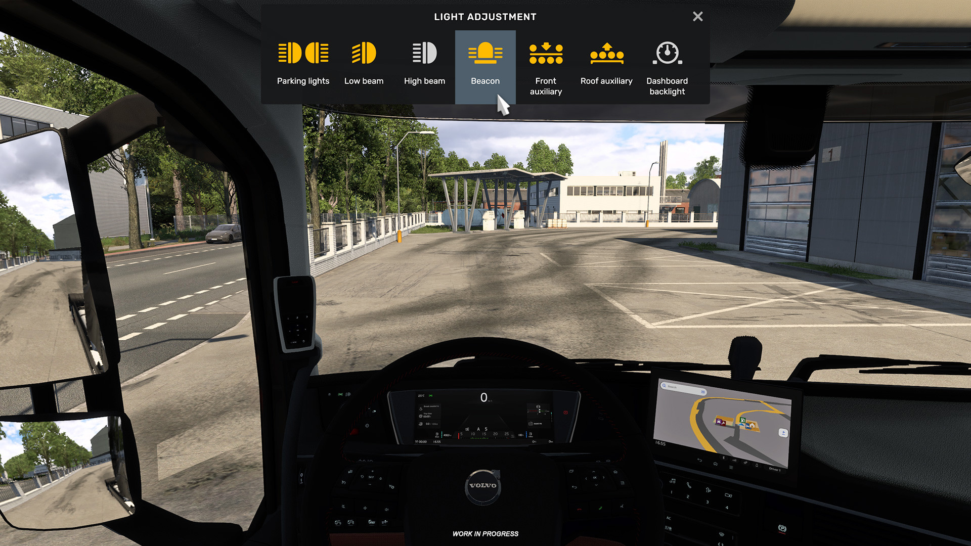 Euro Truck Simulator 2 redesigned truck adjustment menu interface