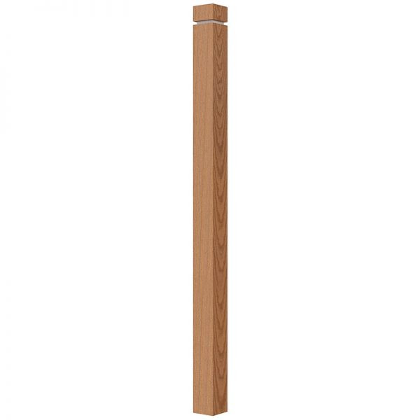 Modern Wood Post with Stainless Steel Sleeve for Euro Architecture