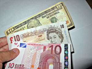Euro coins and banknotes