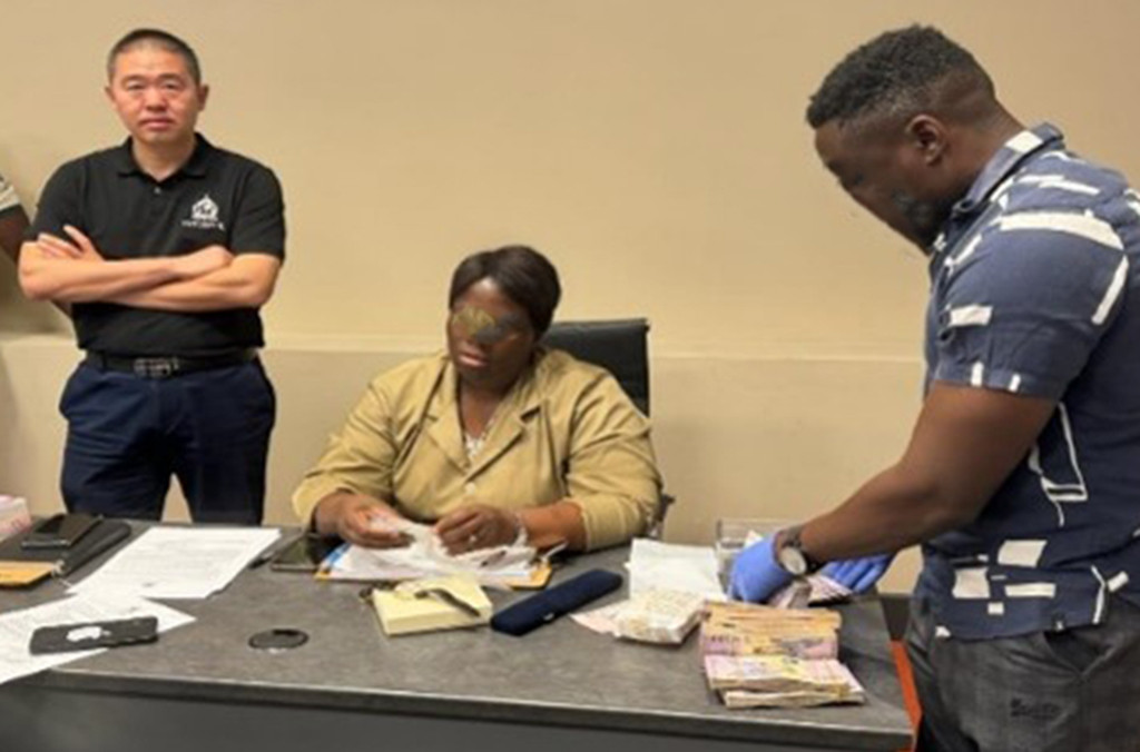 Interpol officers supporting local police in Namibia