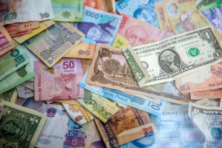 Euro and Dollar banknotes