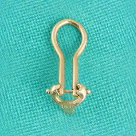 Omega style earring back in yellow gold