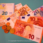 Euro coins and bills